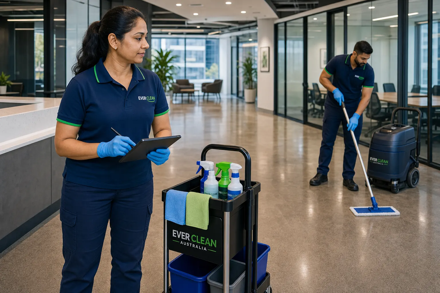 The Ever Clean Australia cleaning team in Macquarie Park